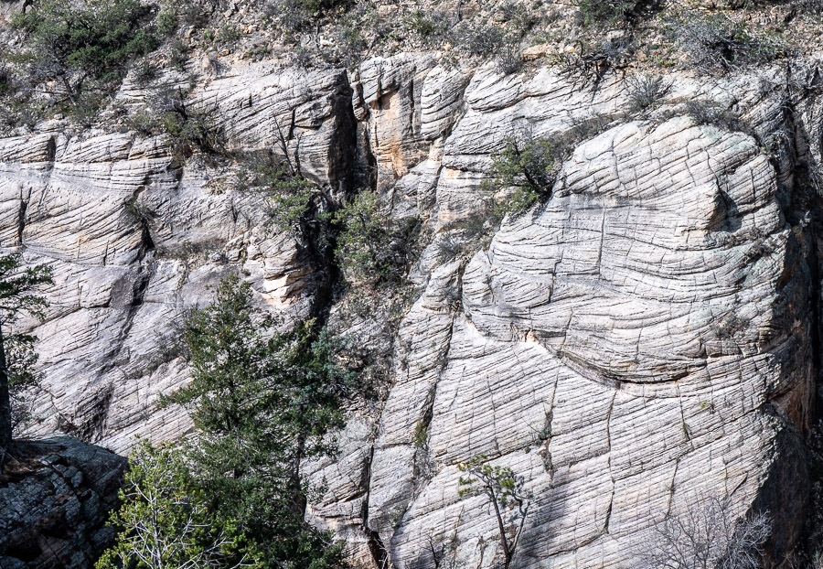 Interesting pattern in canyon wall